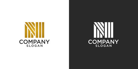 letter N abstract monogram logo vector design