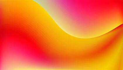 Abstract background with a vibrant gradient of yellow, orange, pink and red colors with a smooth curve.