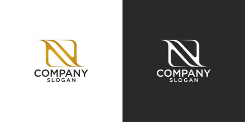 letter N abstract monogram logo vector design