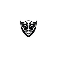 Theatrical masks - isolated vector illustration character Theater