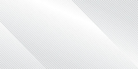 Abstract thin parallel wave diagonal gray gradient line. Vector diagonal stripe line. White paper Isolated object on white background vector illustration. Geometric diagonal vector blend striped.