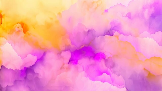 Abstract colorful watercolor for background. Digital art painting. Color texture, Hand-painted watercolor background with beautiful hues of yellow, gold, pink, and purple