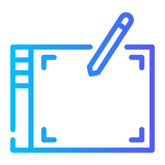 graphic tablet gradient icon