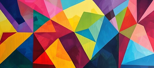 Fototapeta premium Kaleidoscope of triangle, Abstract background with various eye pleasing shades, abstract landscape 