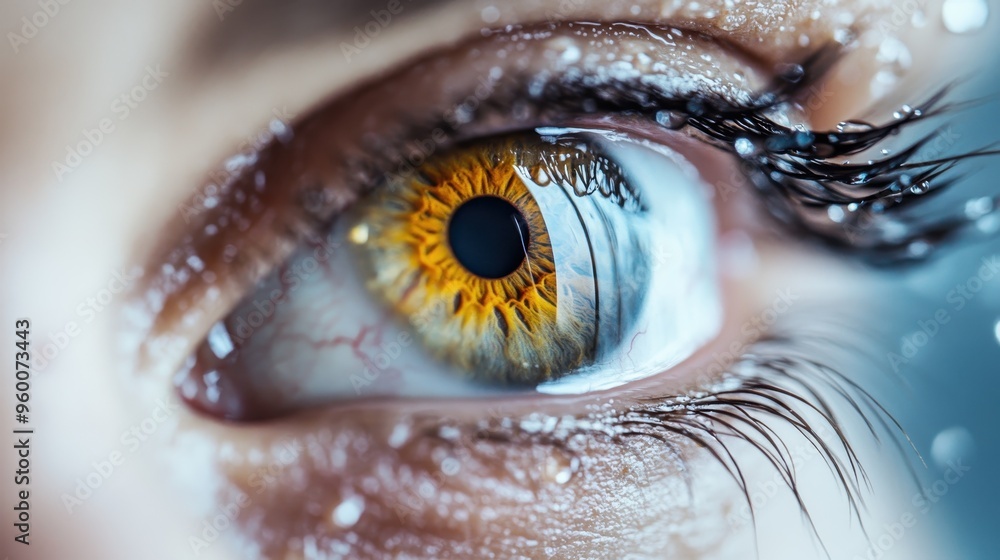 Poster this image showcases a close-up view of a human eye, displaying vibrant colors and intricate details