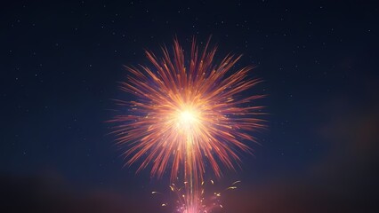 fireworks over the bright city