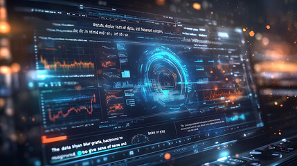 Obraz premium Holographic Data Display Design