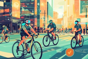 Gamified bike-sharing system with AR glasses for city navigation and challenges