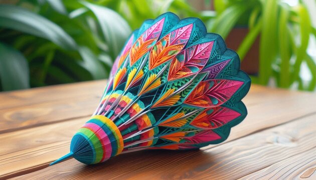 papercraft colorful shuttercock