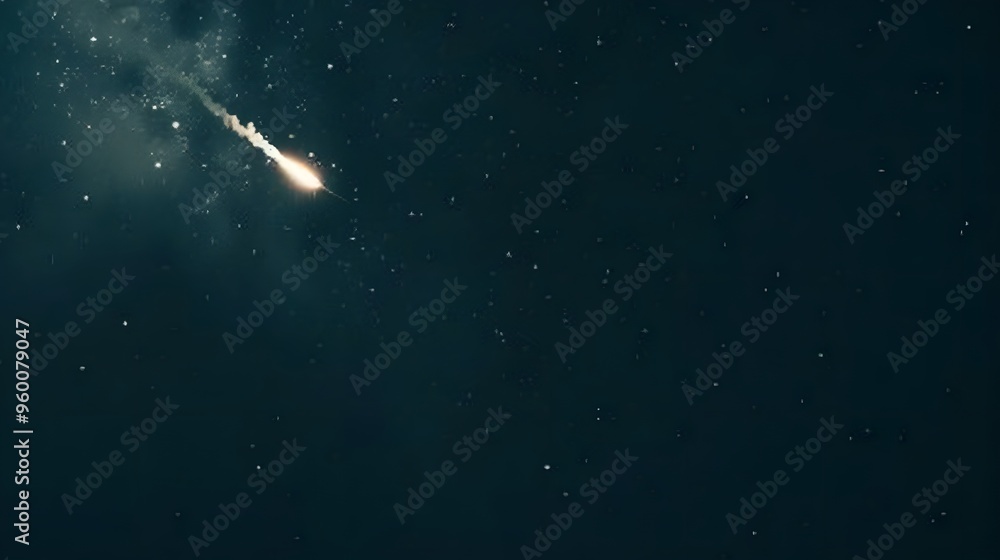 Poster a minimal depiction of a slowexploding firework in a night sky ai generated