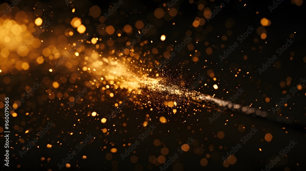 Poster a minimal depiction of a slowexploding firework in a night sky ai generated
