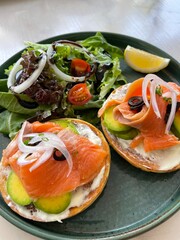 salmon with vegetables