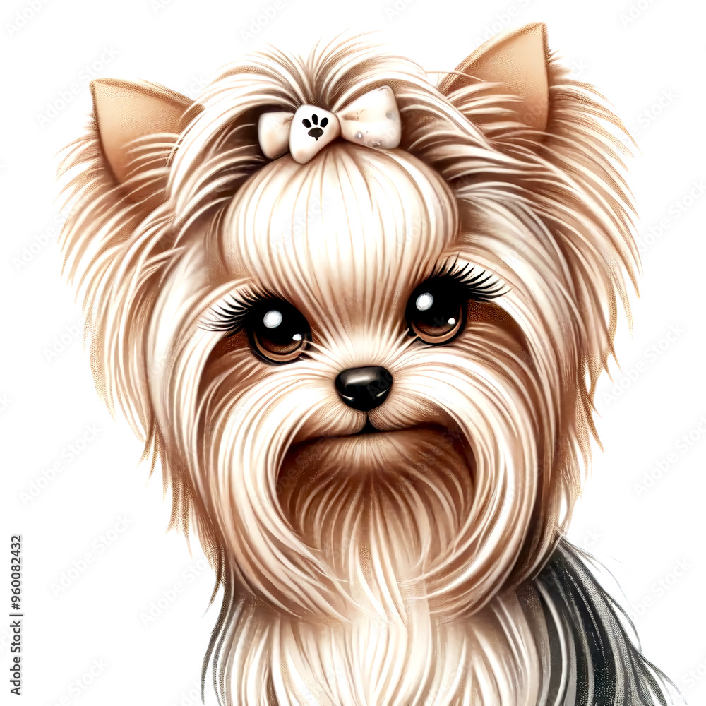 Wall mural a yorkie dog 