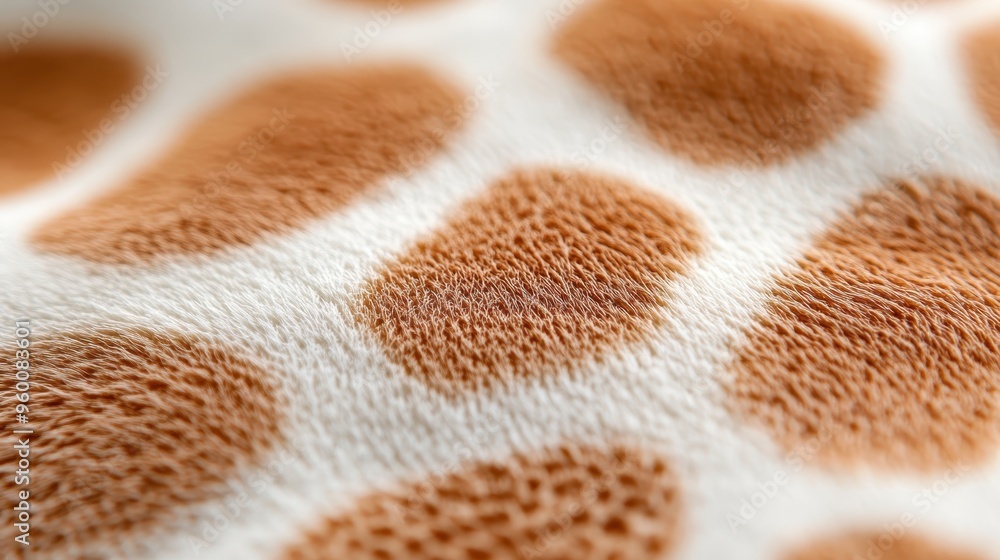 Poster a close-up image showcases a giraffe-like pattern with smooth texture, highlighting the detailed pat