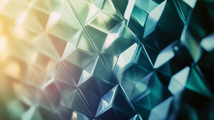 Obraz premium Texture of broken glass of different shapes with bright light and rays. Dynamic abstract background.