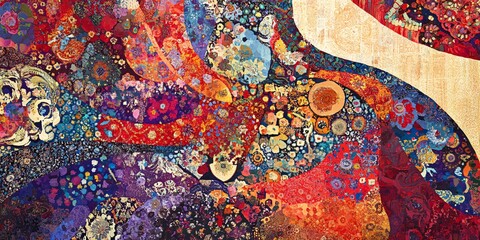 Abstract background in ethnic style