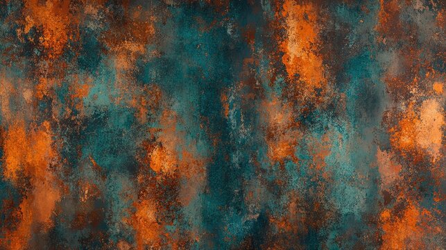 Abstract Rust and Teal Texture