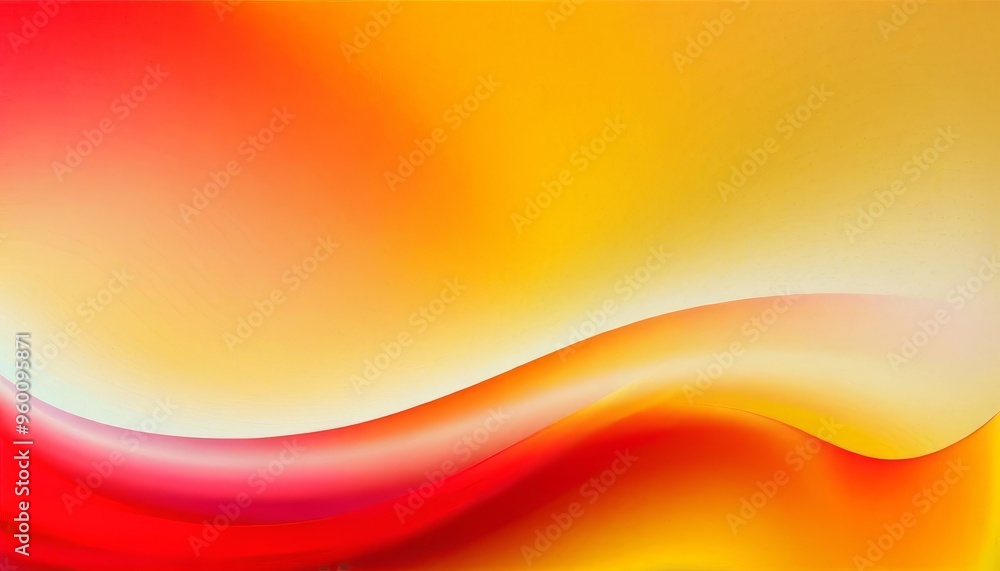 Poster abstract background with smooth gradient transition from red to yellow.