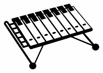 Black and white xylophone