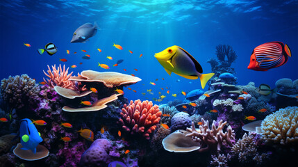 Fototapeta premium Beautiful seafish underwater on nature background
