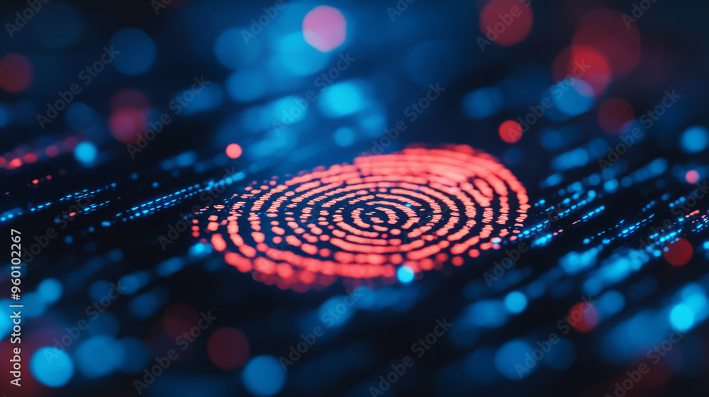 Poster fingerprint scanning uses your unique fingerprint to unlock things, making it safer and more secure.