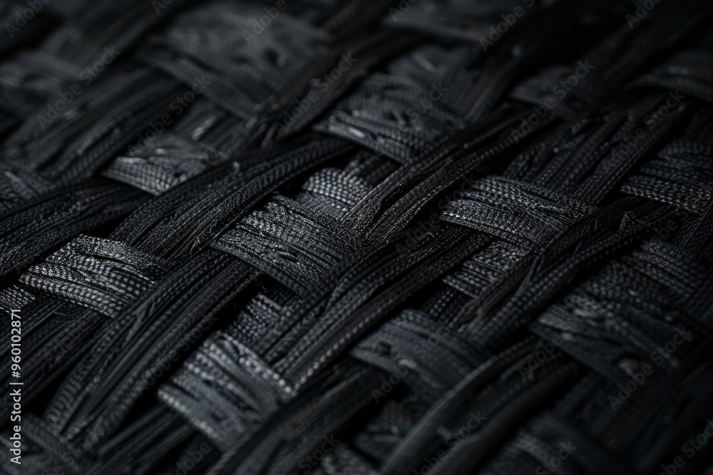 Aufkleber a dark black textured surface with a subtle, woven pattern, reminiscent of fabric. the texture adds 