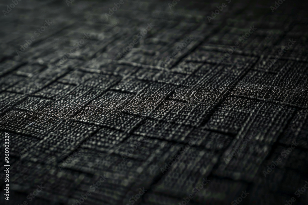 Aufkleber a dark black textured surface with a subtle, woven pattern, reminiscent of fabric. the texture adds 