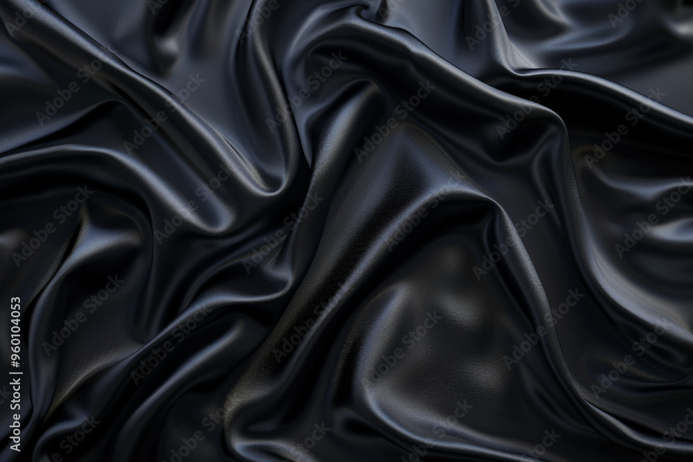 Poster a dark black textured surface with a subtle, wavy pattern resembling dark silk. the texture creates 