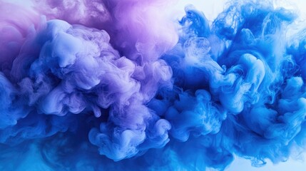 Fototapeta premium Abstract Purple and Blue Ink Swirls