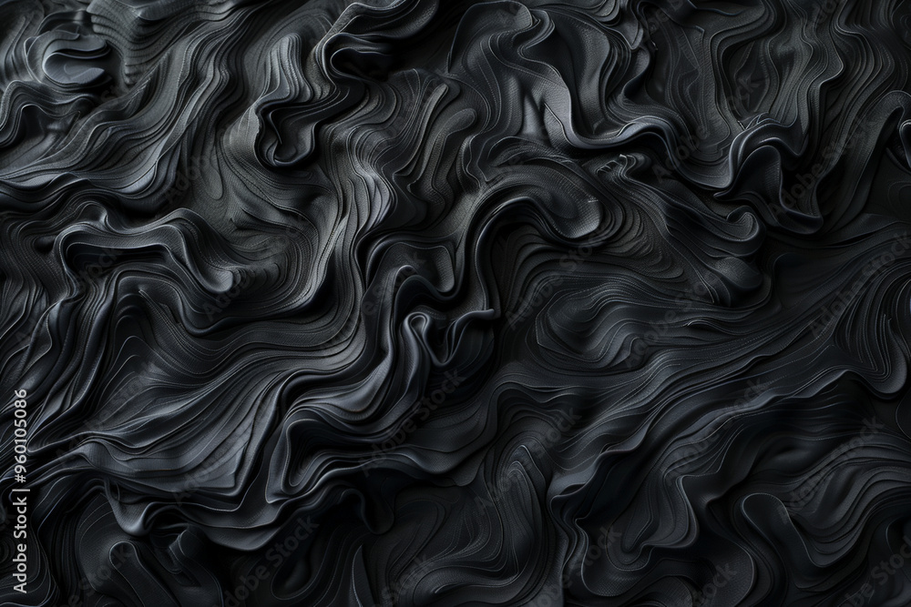 Aufkleber a dark black textured surface with a series of soft, swirling patterns resembling dark clouds. the t
