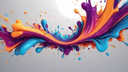 Fototapeta premium abstract background with colorful liquid splashes