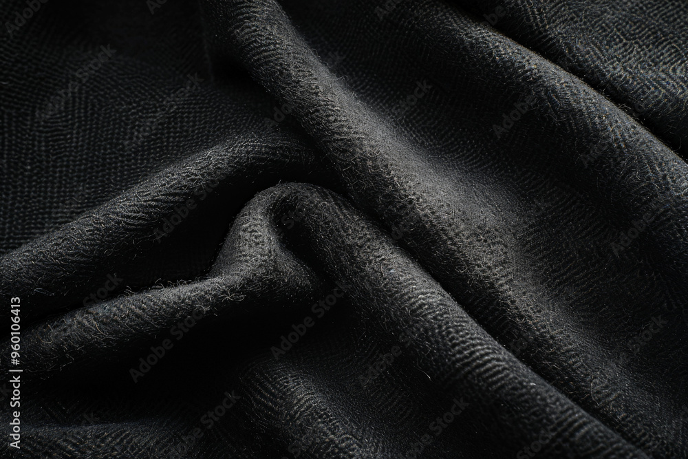 Poster a dark black textured surface with a matte, felt-like finish. the texture feels soft and plush, addi