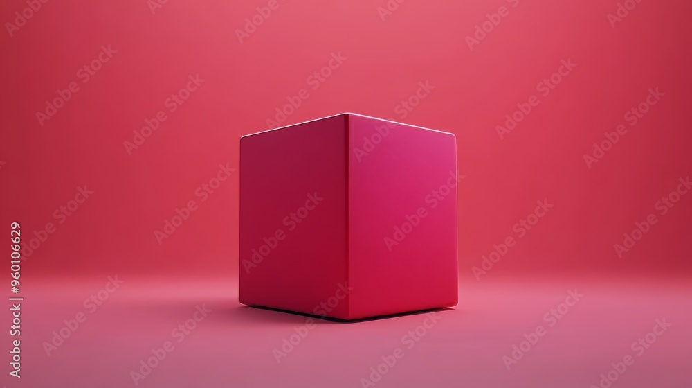 Canvas Prints A red box is sitting on a red background