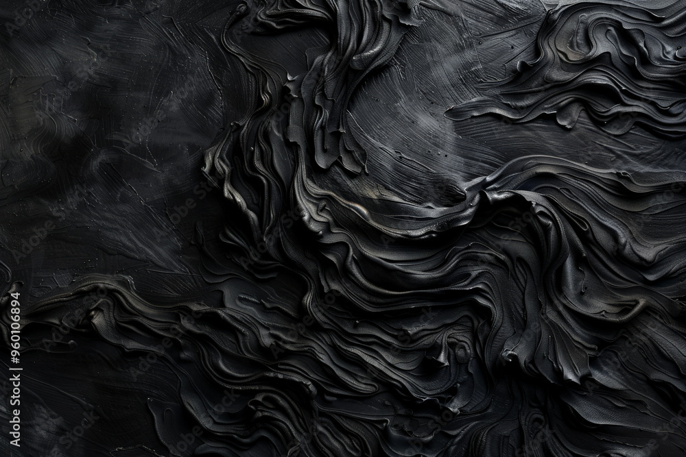 Aufkleber a dark black textured surface with a series of soft, swirling patterns resembling dark clouds. the t