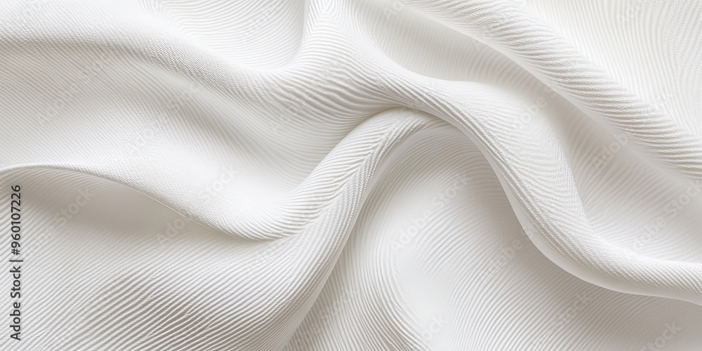 Poster a light white textured surface with a subtle, wave-like pattern, creating the illusion of gentle, fl