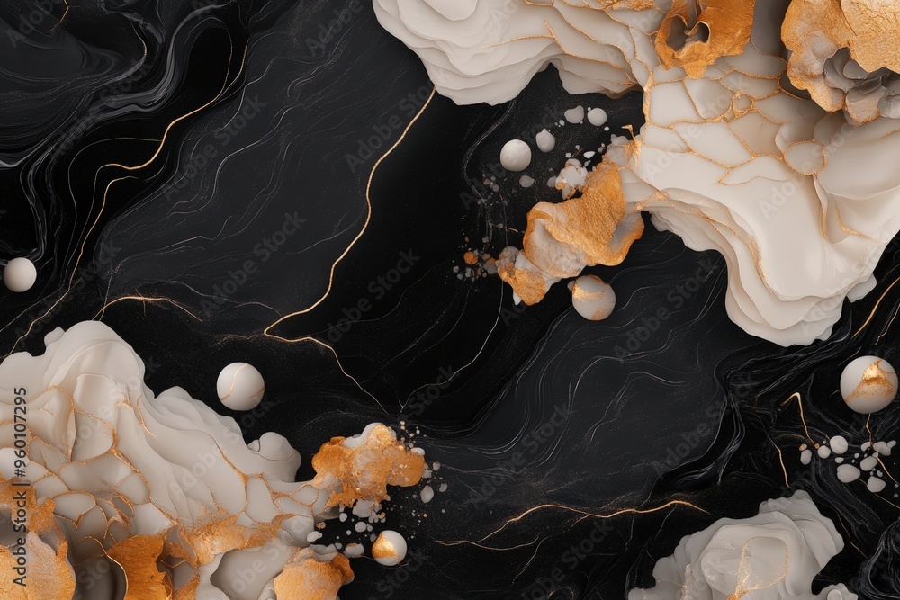 Poster intricate patterns and textures blend harmoniously in a captivating artistic expression of elegance.