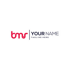 BMR modern abstract based letter mark logo.