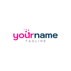 Modern pixel based tech brand logo design.
