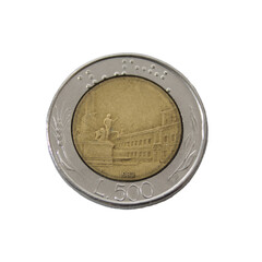 500 lire old italian coin