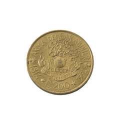 Vintage Italian 200 Lire Coin