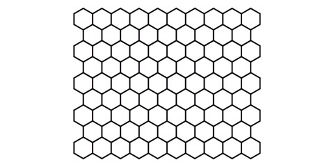 Texture of hexagonal cells. Vector illustration of honeycombs cloth seamless pattern, honey hexagon cells, and honeyed comb grid texture.
