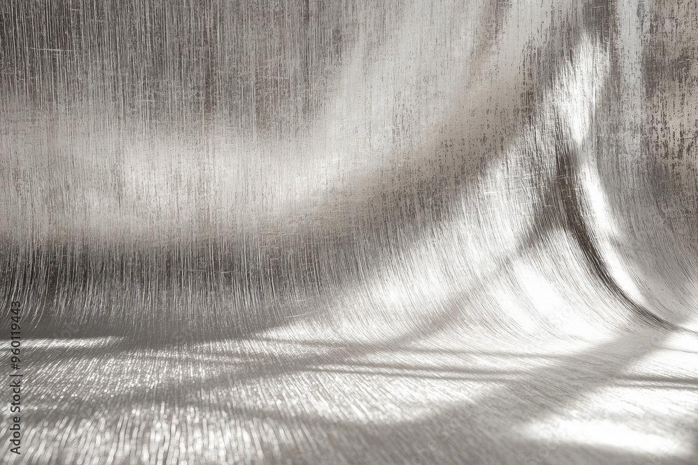 Poster a silver textured surface with a smooth, matte finish, featuring faint, linear patterns that add a s