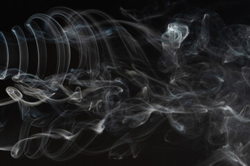 Fluffy smoke swirls