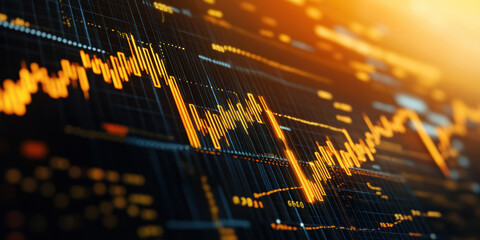 Fototapeta premium Global gold business investment market. AI generative.