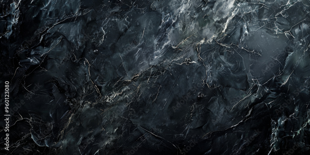 Poster a dark black textured surface with a subtle, marbled effect. the texture resembles dark marble with 