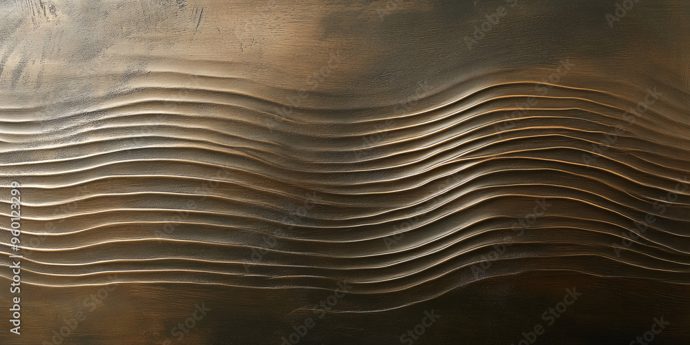 Poster a bronze textured surface with a smooth, matte finish, featuring faint, linear patterns that add a s