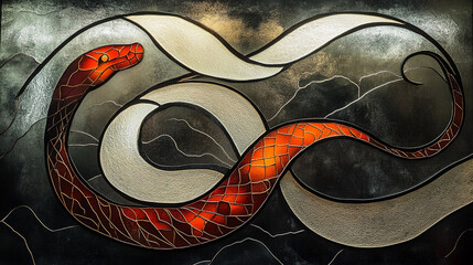 Abstract creative snake image