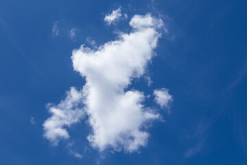 Blue sky background with tiny clouds, Nature cloud blue sky background, Blue Sky with Fluffy White Clouds on a Sunny Summer Day