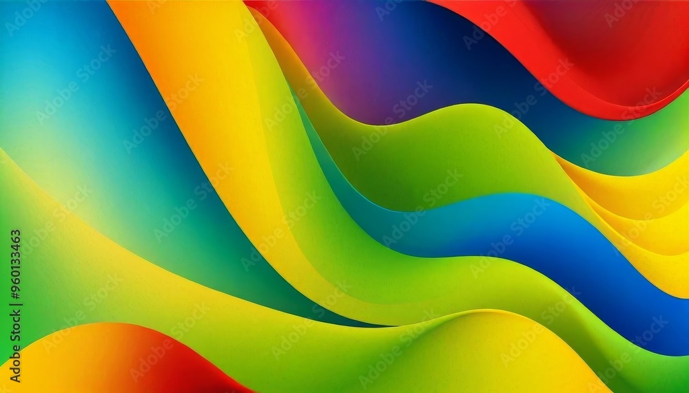 Aufkleber abstract colorful wavy background with vibrant colors and smooth flowing lines.