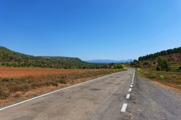 Fototapeta premium Spanien, Landstrasse, Raodtrip